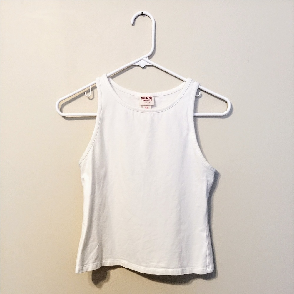 White Sleeveless Crop Top